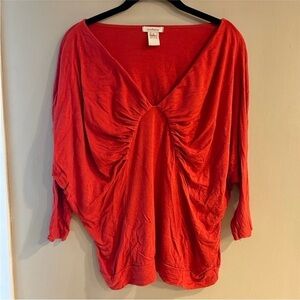 Sundance Red Rayon Blouse Size XL